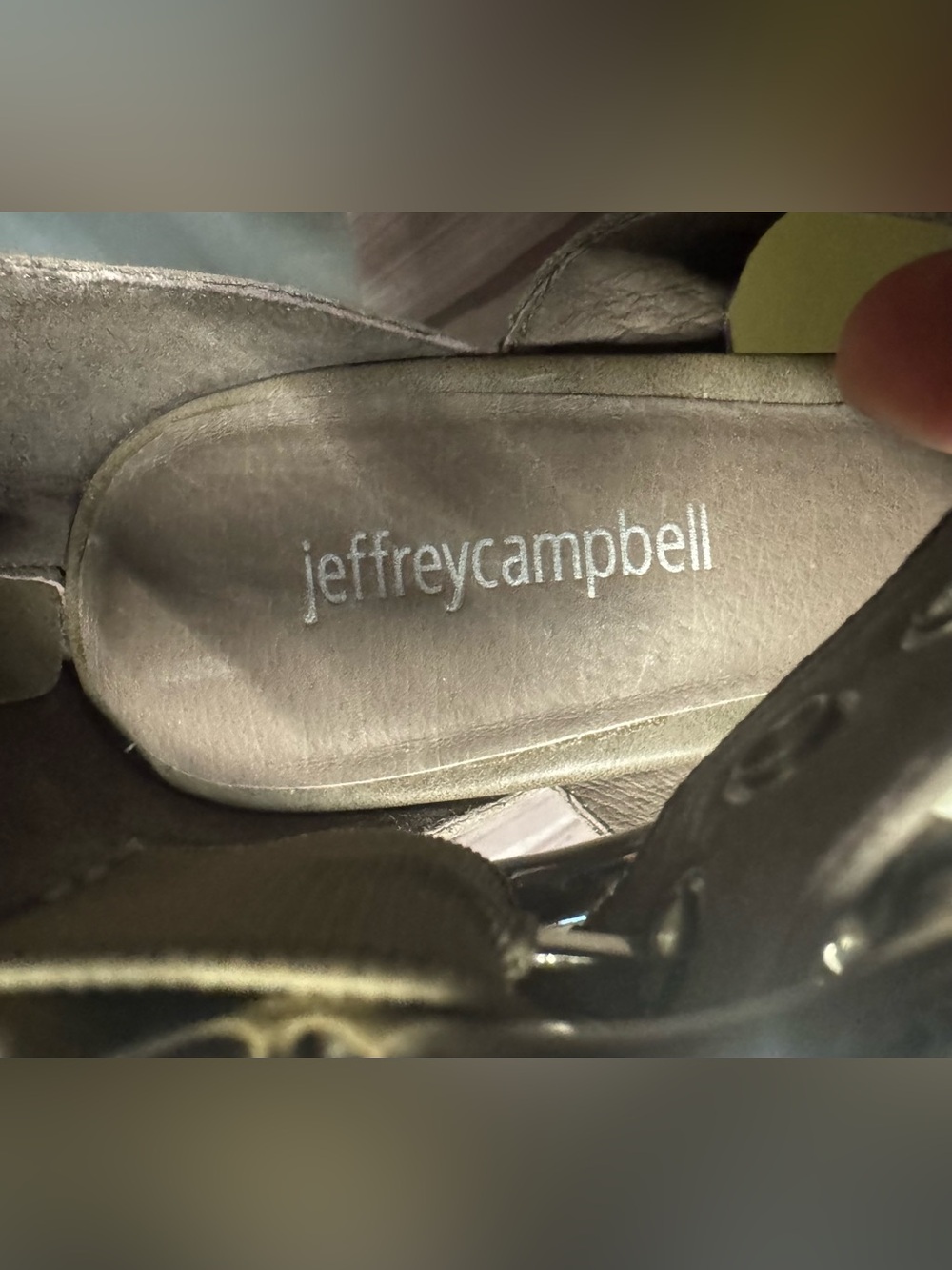 Jeffrey Campbell Taupe Strappy Buckle Wedge Sandals Size 8.5 - Picture 9 of 9